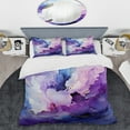 thumbnail image 2 of Designart "Mystic Melodies in Purple and Blue I" Abstract Bedding Covert Set - Abstract Purple Modern Bed Set With 2 Shams, 2 of 5