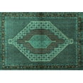 thumbnail image 1 of Ahgly Company Machine Washable Indoor Rectangle Persian Turquoise Blue Traditional Area Rugs, 3' x 5', 1 of 4