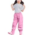 thumbnail image 2 of Htigea Kids Casual Pants Children'S Thin Waterproof Windproof and Breathable Outdoor Rain Pants for Girls Boys Today Sales Pink,122/128, 2 of 5