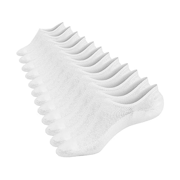 Eryueer No Show Sock Low Cut Ankle Short Socks for Men Basic Casual Anti-skid Cotton Socks with Non Slip Grips