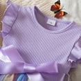 thumbnail image 5 of HUCOAE Toddler Dress Girls Dress Size 8 Toddler Girls Dresses Winter Long Sleeve Tutu Party Dress For Girl Xmas Gift Purple 3-4 Years, 5 of 8