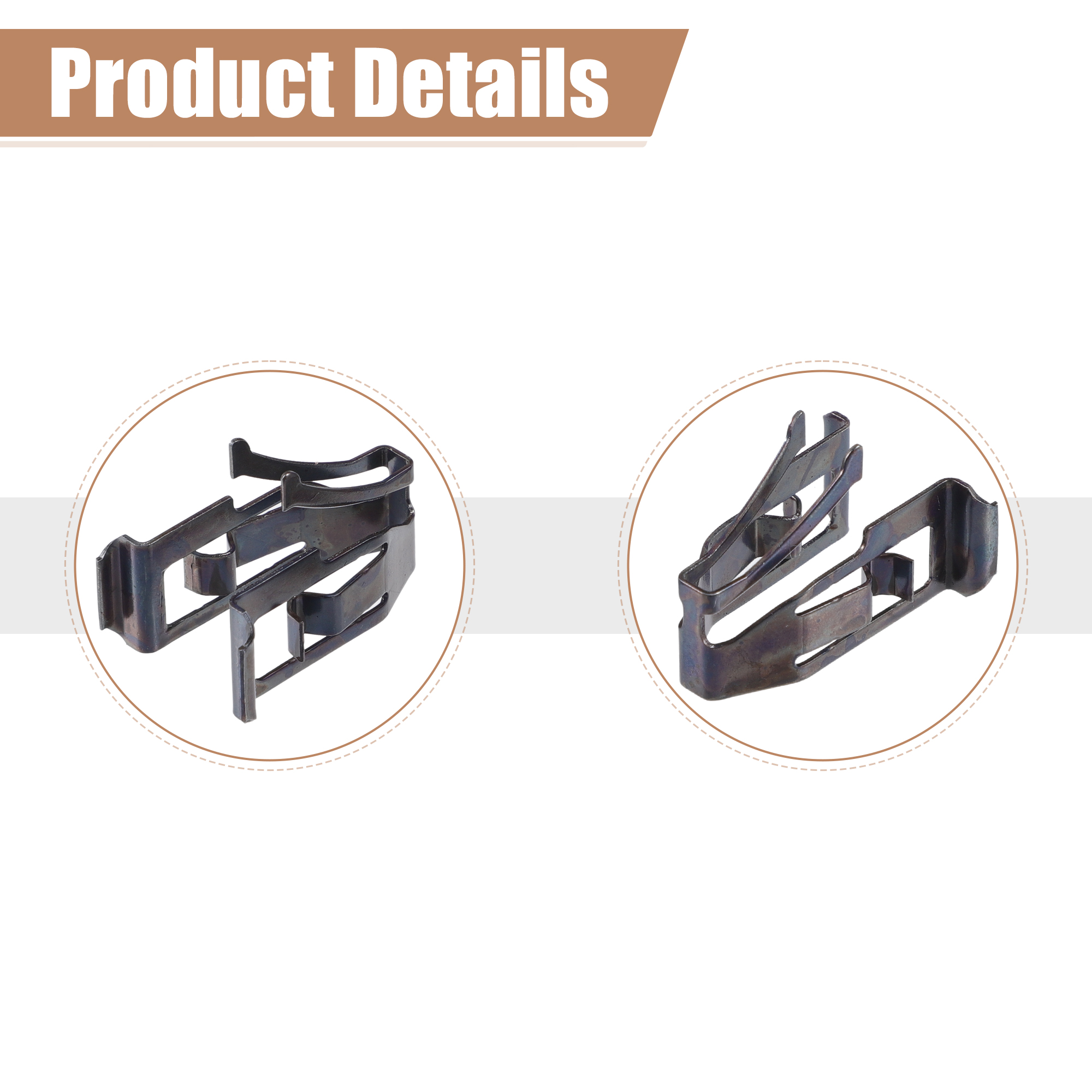 Unique Bargains 2Pcs Black Iron Sun Visor Cap Clip Retainer No.74336-52010 for Toyota