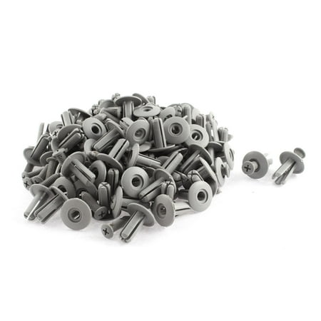 - Unique Bargains 100 Pcs 20mm x 8mm Gray Plastic Push-Type Fastener Retainer Rivet