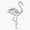 1pcs, variant on Black Flamingo Spirit Animal Dark Mystic Silhouette Bird Vinyl Sticker