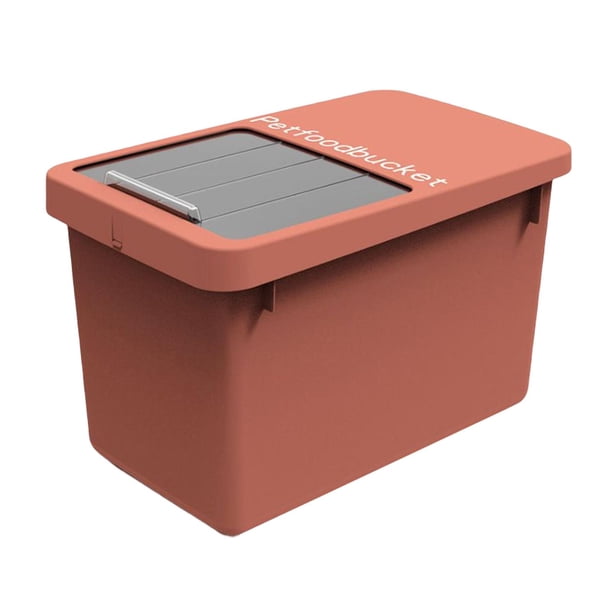 Almacenamiento de Barriles Grandes, Bañera de Plástico Sellada, Contenedor Doméstico, Organizador de Cubo de Comida, Alimentador de Cubo para Perro, F , Rojo Colco Contenedor de alimentos para mascotas