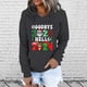 thumbnail image 2 of Gibobby Sudadera con Capucha en Ligero y calientito Navidad Mujer Y 2 K Sudadera Suelta Sudadera Con Capucha Cuello Rojoondo Manga Larga Sudadera Blusa (Oscuro Gris, M), 2 of 5