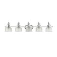thumbnail image 5 of JONATHAN Y Virginia 42.75" 5-Light Metal/Glass LED Vanity Light, Chrome, 5 of 10