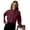 BURGUNDY, variant on Women's Banded Collar Long Sleeve Blouse 5396