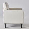 thumbnail image 3 of GIANNA Fabric Accent Chair with Supportive Backrest and Armrest, Modern Comfy Chair for Living Room, Bedroom, or Office, White, 3 of 8