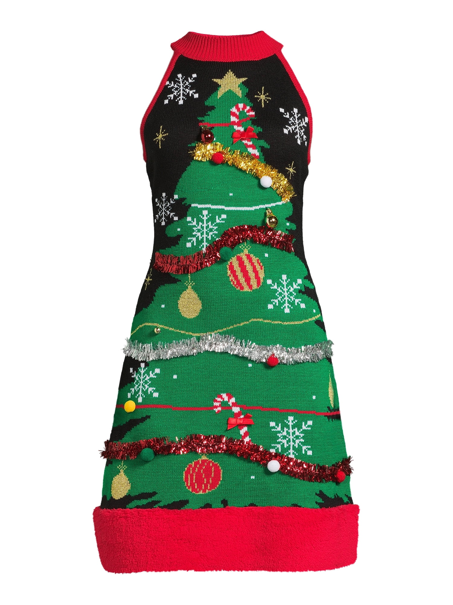 No Boundaries Juniors Sleeveless Christmas Sweater Dress Sizes XS XXXL Walmart