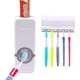 thumbnail image 1 of 5 Portacepillos Exprimidor Automático De Pasta De Dientes, Dispensador De Pasta De Dientes, con Soporte De Cepillo De Dientes Montado En La Pared De Plástico Blanco Multifuncional Baño Familiar De, 1 of 5