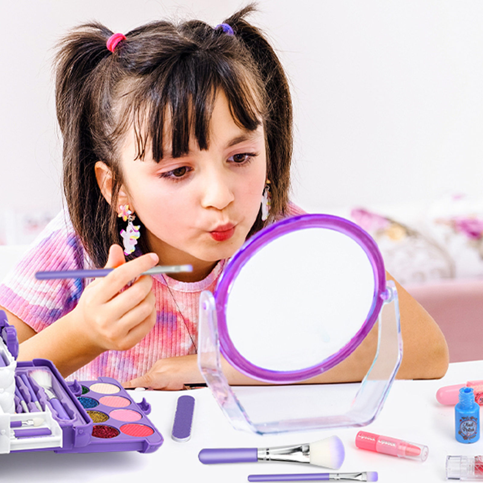 Sendida Kids Makeup Kit 54-Piece Princess Set Purple photo 7