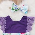 thumbnail image 4 of ITFABS Girl Ruffle Sleeve Flower Romper/Sleeveless A-line Dress Sisters Outfits, 4 of 8