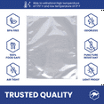 thumbnail image 3 of Wallaby 100 Count Mylar Bag Bundle Multi-Size Flat 5Mil Pouches, 100x 400cc Zipper Pouches Silver, 3 of 6