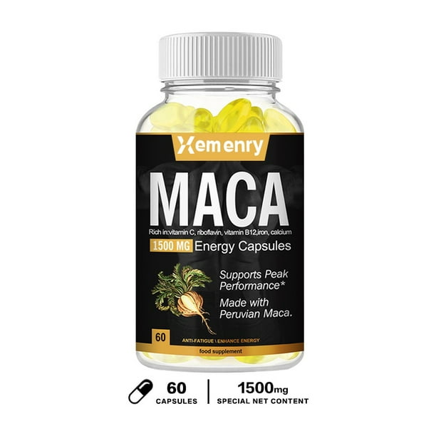 Maca Energy Capsule Hombres Antifatiga Mejora El Deseo Aumentar El Apoyo Energético Ayuda A La Disfunción Eréctil Duradero