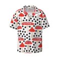 thumbnail image 2 of Lsque Forest Mushrooms print Men's Cuban Collar Short Sleeve Shirt Summer Beachwear Casual Button Down Fashionable Vacation Leisure Shirt-XX-Large, 2 of 7