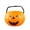 Orange, variant on Halloween Candy Bags Small Alloween Decoration Foldable and Detachable Two and A Half Bucket Large, Medium and Small Pp Candy Bag Bucket Small Halloween Candy Bags