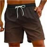 safuny Men s Swim Trunks Shorts Swimwear Bathing Pants Drawstring Casual Summer Relaxed Breathable Pants Gradient Color Teens Boys Fashion Trousers Athletic Clearance Brown XXL