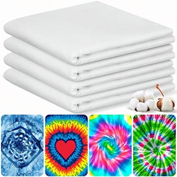 Tudomro 4 Pcs White Cotton Tapestry for Tie Dyeing Large Blank Plain Backdrop Perimeter ing DIY Hanging Wall Tapestry for Bedroom Living Room Craft Decor 59 x 91 Inch