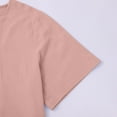 thumbnail image 6 of Pink Women's Short Sleeve T-shirt, Women Floral Print Linen Shirts Short Sleeve Tops Loose Fit Cotton Blouses Trendy 2025 Clothing,Women's Short sleeve T-shirt M, 6 of 8