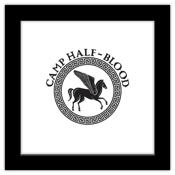 Gallery Pops Disney Percy Jackson and the Olympians - Camp Half-Blood Graphic Wall Art, Black Framed Version, 12" x 12"