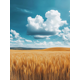 thumbnail image 1 of Qisvanset Framed Canvas Wall Art 12x16 Inch Cloud Sky Country Vintage Minimal Photo Art, 1 of 5