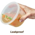 thumbnail image 5 of Deli Containers with Lids Leakproof - BPA-Free Plastic Microwaveable Clear Food Storage Container Premium Heavy-Duty Quality, Freezer & Dishwasher Safe (16 oz.), 5 of 7