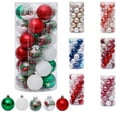 thumbnail image 1 of Shiny Christmas Ornaments Balls,2.3" Shatterproof Plastic Christmas Ornaments Sets for Xmas Christmas Tree Holiday Wedding Party Decoration, 30 Count, 1 of 7