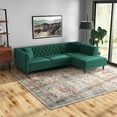 thumbnail image 7 of Calcen Modern Living Room Right Sectional Couch in Dark Green, 7 of 7