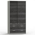thumbnail image 1 of Better Home Products Sarah Modern Wood Double Sliding Door Armoire in Gray, 1 of 4
