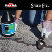Gardner-Gibson Black Jack Speed-Fill 6438-9-34 Elastic Crack Filler, Liquid, Black, Mild Hydrocarbon, 1 gal Jug — Residential Use, Standard Application
