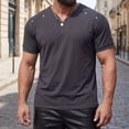 thumbnail image 2 of TIANZEN 2026 Summer Men's Casual Solid Color Long Sleeved V Neck T Shirt For Outerwear 3xlt Shirts for Men Big And Tall, 2 of 8