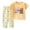 A-Orange25, variant on Bobifish Newborn Girls Cotton Loungewear Sets Summer Crew Neck Short Sleeve Top Cartoon Print Elastic Waist Floral Pants 2 Piece Sets