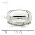 thumbnail image 3 of Auriga Sterling Silver 8 mm Half Round Milgrain Band for Women Size 6, 3 of 6