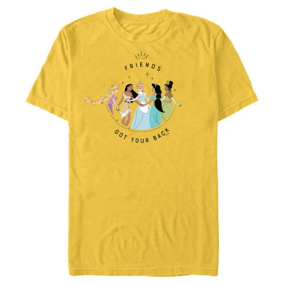 Disney Princess Friends Got Your Back - Short Sleeve Blended T-Shirt for Adults - Customized-Yellow