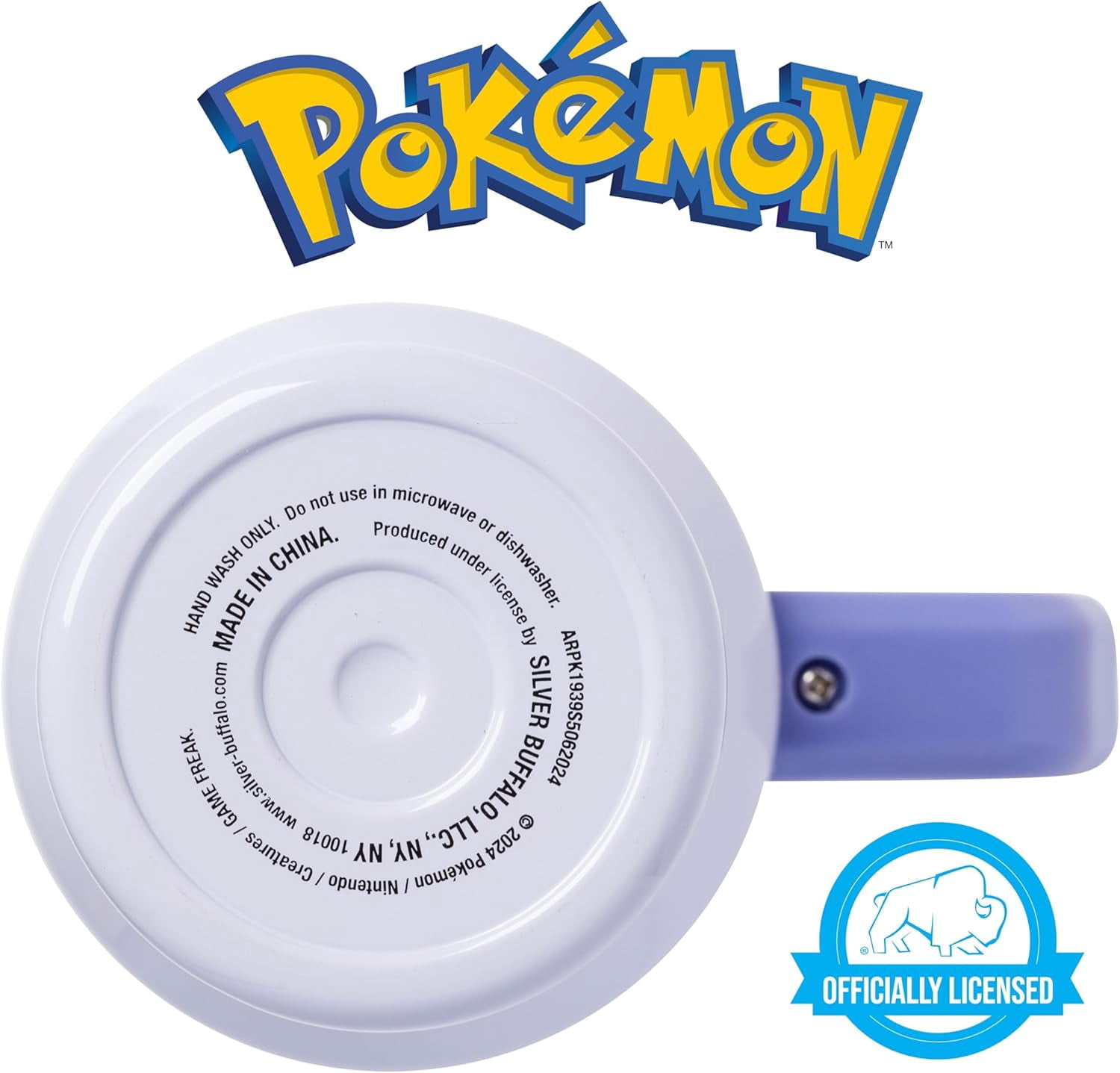 Silver Buffalo Pokémon Double Walled Stainless Steel Tumbler with Handle Featuring Eevee, Fits in Standard Cup Holder, 40 Ounces