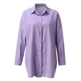 thumbnail image 5 of Clothing 2025 Super Soft Wrinkle Free Button Down Shirts for Women Formal Work Dress Blouses Tops Womens Button Down Shirts Boyfriend Long Sleeve Oversized Blouses Tops, 5 of 6