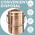 thumbnail image 4 of Epica Countertop Compost Bin with Lid, Odorless Composting Bin with Carbon Filters, 1.3 Gallon, Copper, 4 of 7