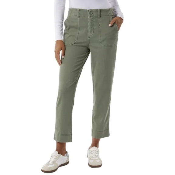 32 Degrees Cool Women's Stretch Twill Ankle Length Cropped Pant Green XXL