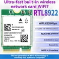 thumbnail image 5 of Tarjeta Adaptadora Inalámbrica RTL8922AE WiFi7 con Antena Giratoria, 2,4 G/5 G/6 G, 6338 Mbps, Bluetooth 5.4, M.2 NGFF, para 10/11, 5 of 5