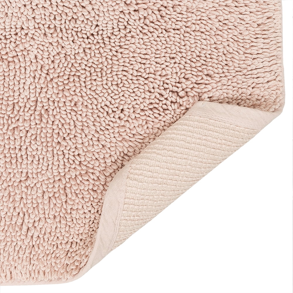 Mohawk Home Classic Cotton Plush Stain/Fade Resistant Non-Slip Washable Bath Mat, Blush, 1' 5" X 2'