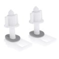 thumbnail image 2 of 6Pcs Plastic Toilet Seat Hinge Bolt Screw with Nuts and Washers Set (Gasket Color for Random), 2 of 4