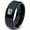 Black Bevel Polish Tungsten, variant on Tungsten Colorado The Centennial State Mountains Band Ring 8mm Men Women Comfort Fit Black Dome Brushed Polished