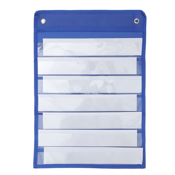 Kudiqi Transparent Hanging Storage Bag Classroom Pocket Chart