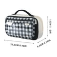 thumbnail image 2 of Hyknon Magnetic Checkered Pencil Cases, Large Capacity Pencil Case Pouch with Transparent Lid, Multi Compartments Stationery Bag with Handheld, Multi-Functional Pen Bag for Office Travel Daily, Black, 2 of 6