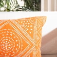 thumbnail image 4 of SAFAVIEH Valenti Bohemian Medallion Pillow, 12" x 36", Orange/White, 4 of 5