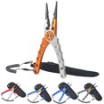 thumbnail image 2 of Multi functional Fishing Pliers Scissors Cutter Hook Remover Tool Saltwater Blue, 2 of 6