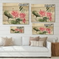 thumbnail image 4 of Designart 'Ancient Pink Lotuses In The Pond I' Traditional Print on Natural Pine Wood, 4 of 5