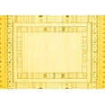 thumbnail image 1 of Ahgly Company Machine Washable Indoor Rectangle Solid Yellow Modern Area Rugs, 5' x 8', 1 of 4