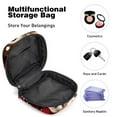 thumbnail image 4 of Sanitary Napkin Storage Bag for Girls Women, Portable First Period Pads Bag Tampons Holder Girls Travel Makeup Bag, Large Capacity Christmas Deer Red Plaid Xmas Tree Snow Snowflake, 4 of 6